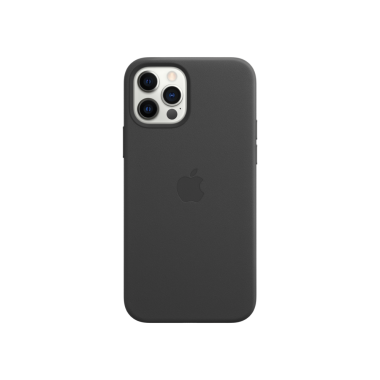 iPhone 12/12 Pro Deri Kılıf Siyah