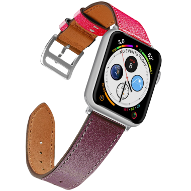 NAZTECH 38-40 MM DERI KAYIŞ PEMBE/BORDO Cep Telefonu Aksesuarları