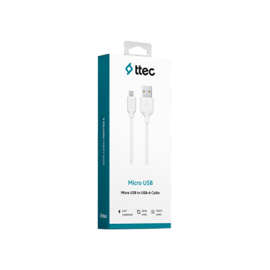 Ttec 2DK7530B Micro Usb Kablosu-Beyaz 